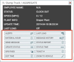 Rollover buttons for a vehicle rollover dialog window